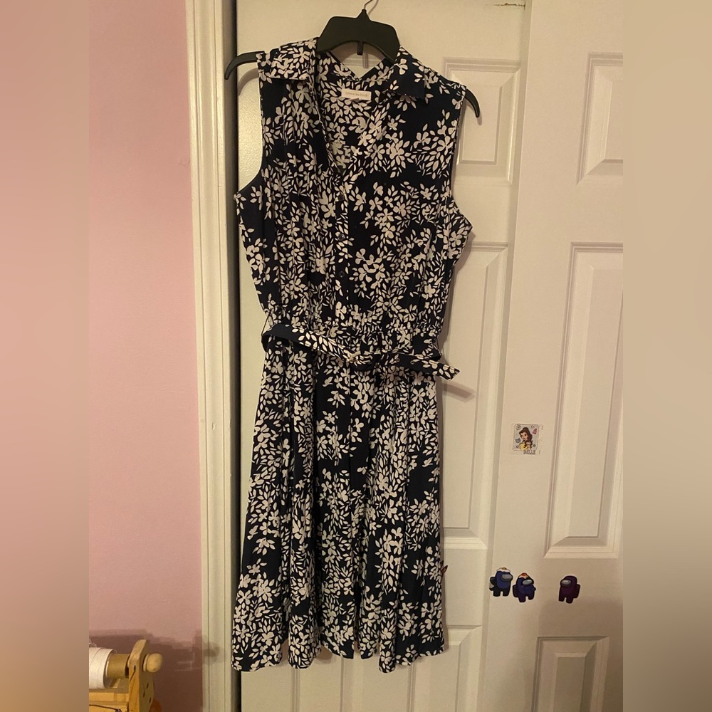 Navy Floral Dress